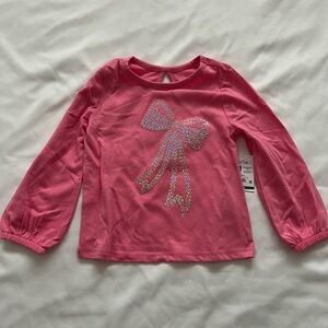 Garanimals Pink Long Sleeve Shirt with Sequin Bow